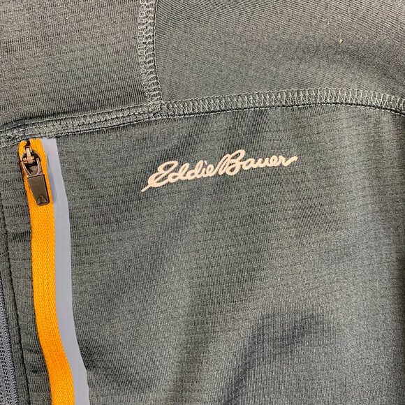 Eddie Bauer First Ascent Mens Jacket Large Gray Full Zip Free Heat Grid Fleece - Picture 2 of 9